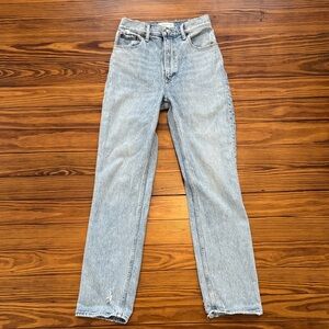 Abercrombie & Fitch Light Blue High-Rise Straight Jeans